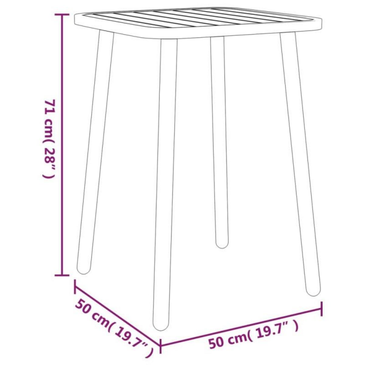 VIDAXL Table de jardin anthracite 50x50x71 cm acier