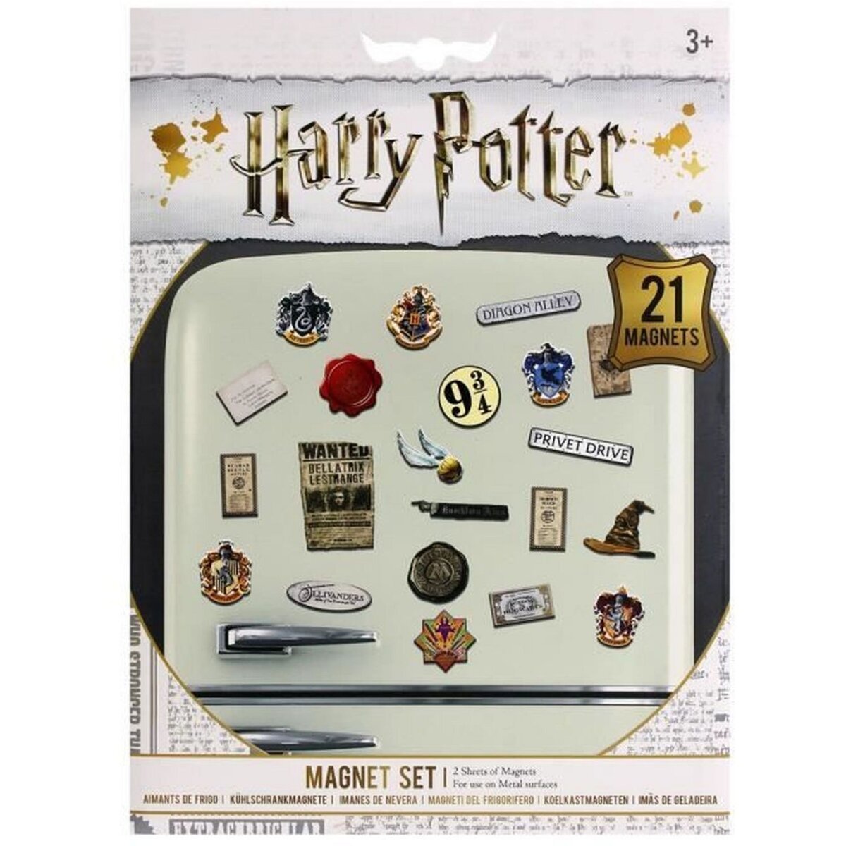 Set de 21 aimants décoratifs Harry Potter pas cher 