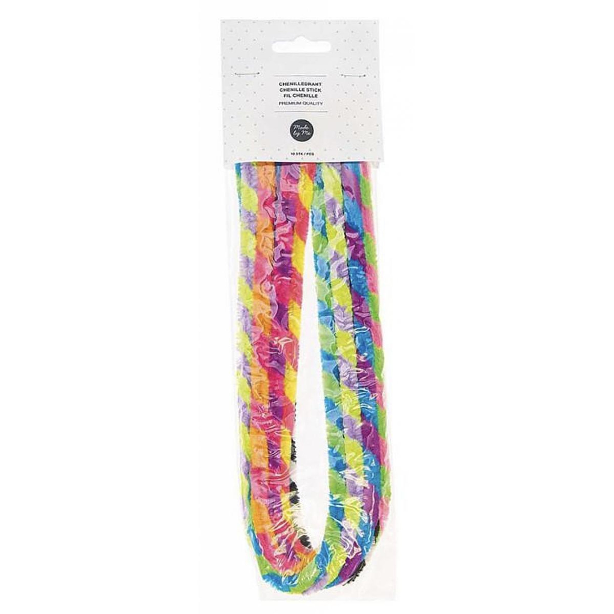 RICO DESIGN Chenille multicolore raye 10x 50cm