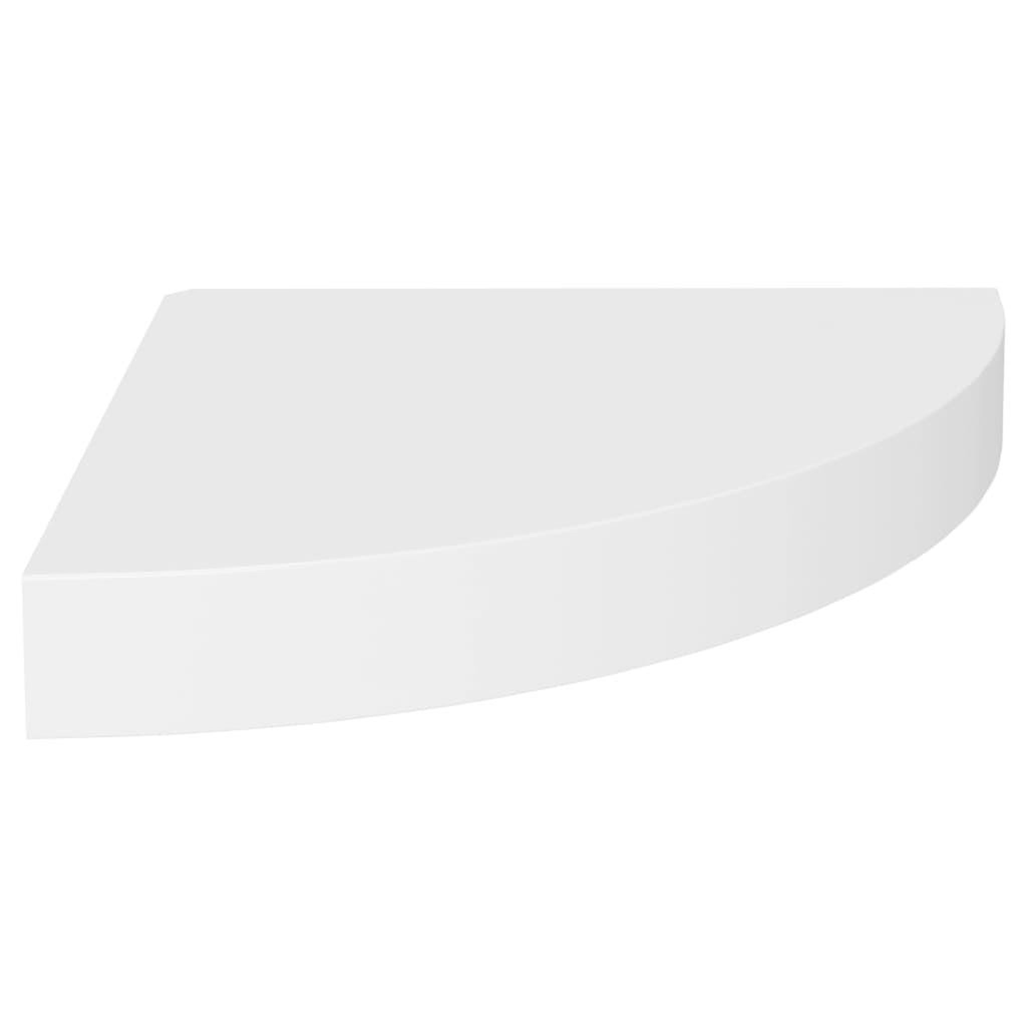 Voir la diapositive 2 : VIDAXL Etagere d'angle flottante blanc 25x25x3,8 cm MDF