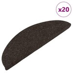 VIDAXL Tapis d'escalier auto-adhesifs 20 pcs anthracite 56x17x3 cm