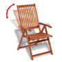Voir la diapositive 4 : VIDAXL Chaises pliables de jardin lot de 2 Bois solide d'acacia Marron