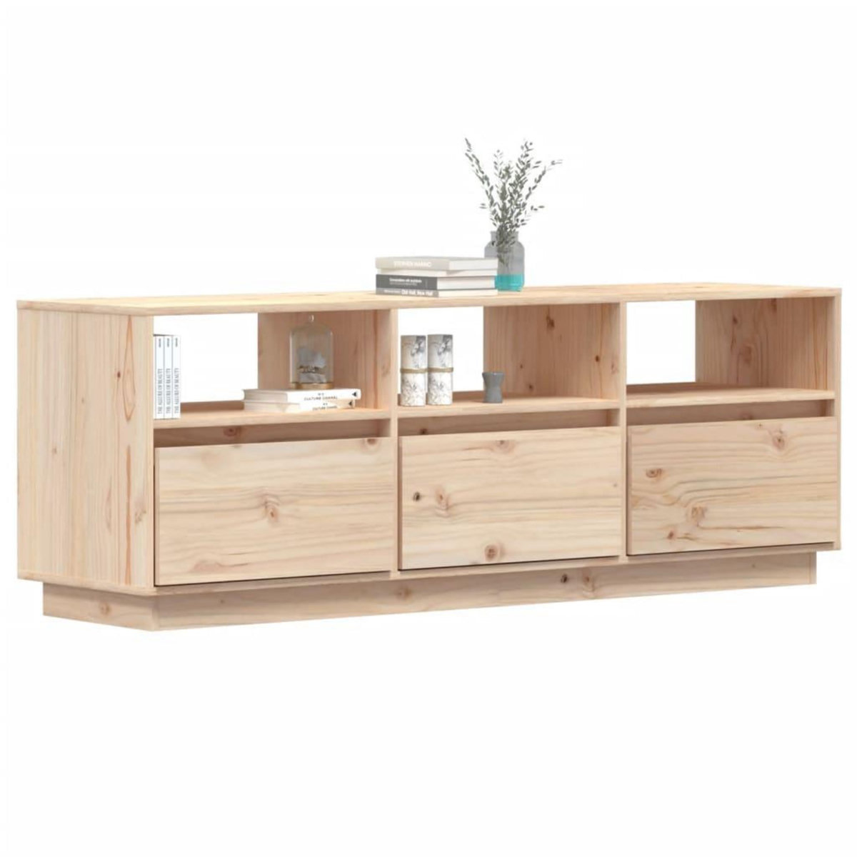 VIDAXL Meuble TV 140x37x50 cm Bois de pin massif