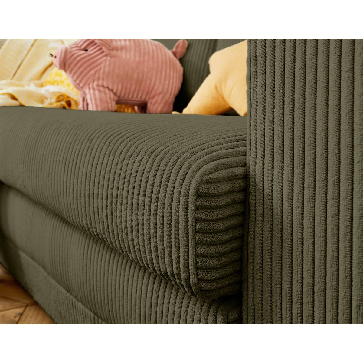 BEST MOBILIER Marilia - canapé 2 places - convertible déplimousse - en velours côtelé