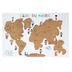 Paris Prix Poster Carte du Monde  A Gratter  40x60cm Gris