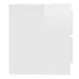 VIDAXL Table de chevet Blanc brillant 50x39x43,5 cm Agglomere