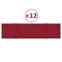 Voir la diapositive 2 : VIDAXL Panneaux muraux 12 pcs Rouge bordeaux 60x15 cm Velours 1,08 m^2