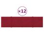 Voir la diapositive 2 : VIDAXL Panneaux muraux 12 pcs Rouge bordeaux 60x15 cm Velours 1,08 m^2