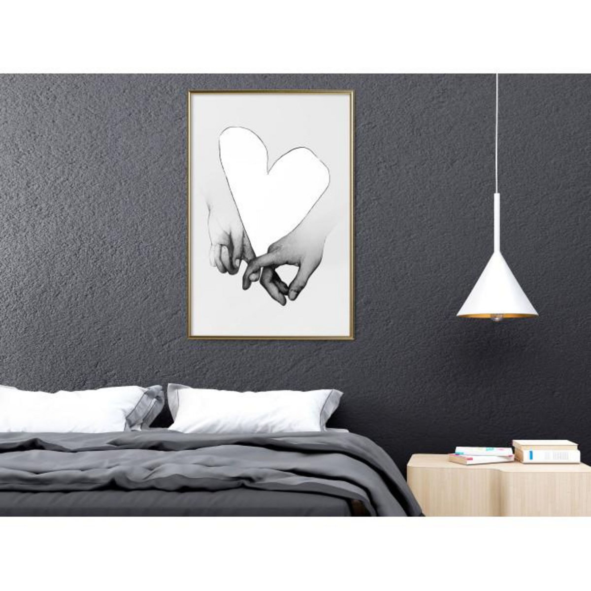 Paris Prix Affiche Murale Encadrée  Couple In Love