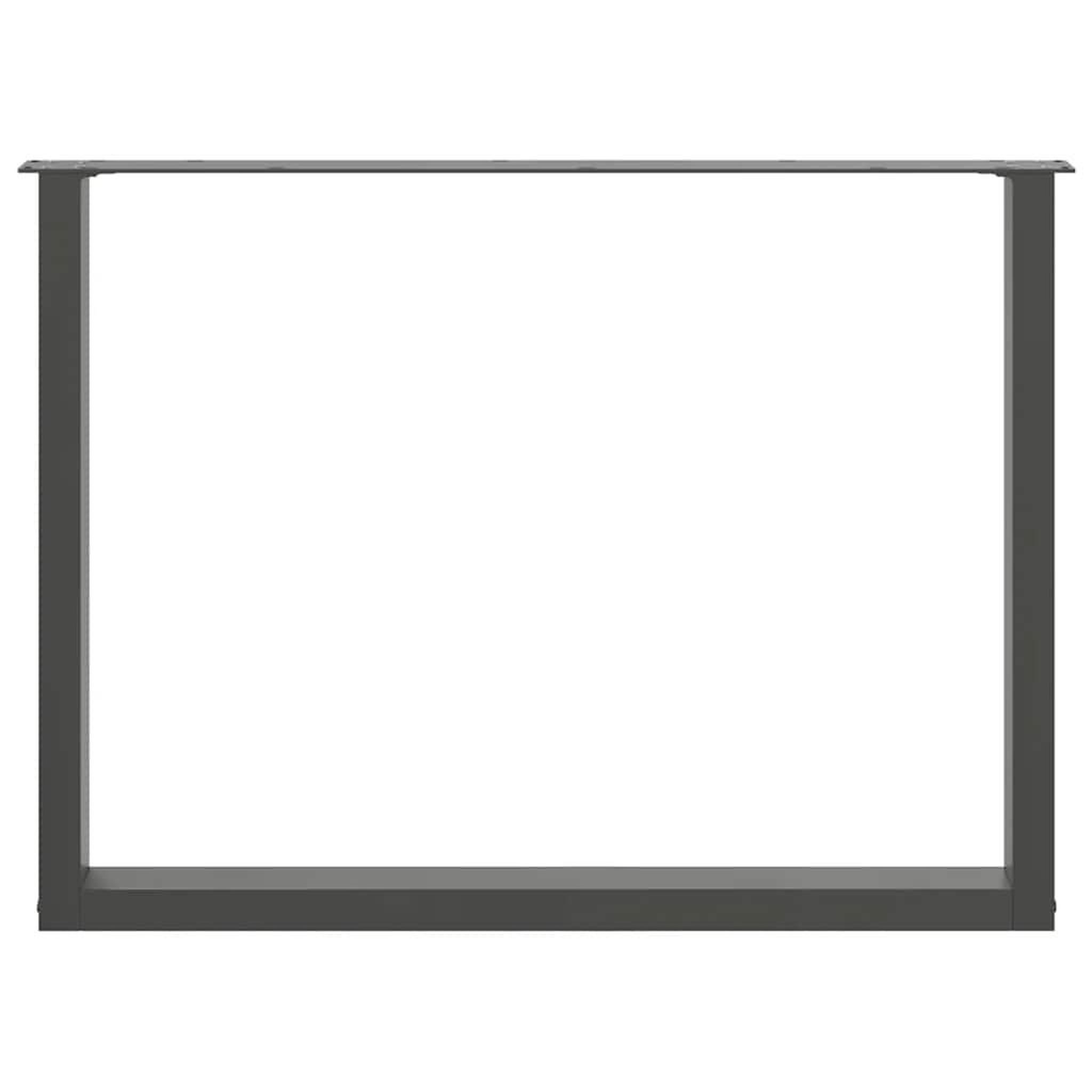 Voir la diapositive 5 : VIDAXL Pieds de table a manger forme de U 2 pcs 100x(72-73) cm acier