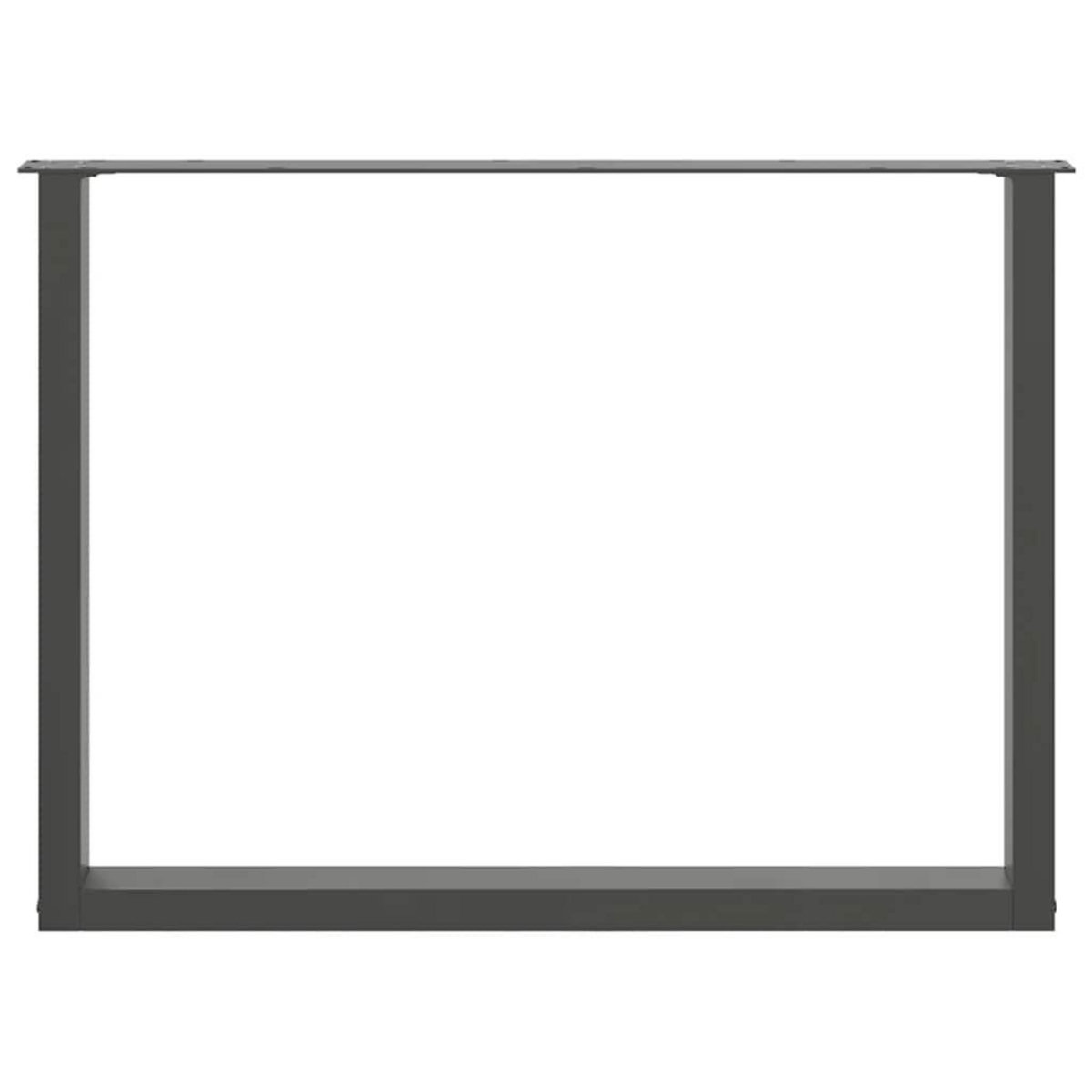 VIDAXL Pieds de table a manger forme de U 2 pcs 100x(72-73) cm acier