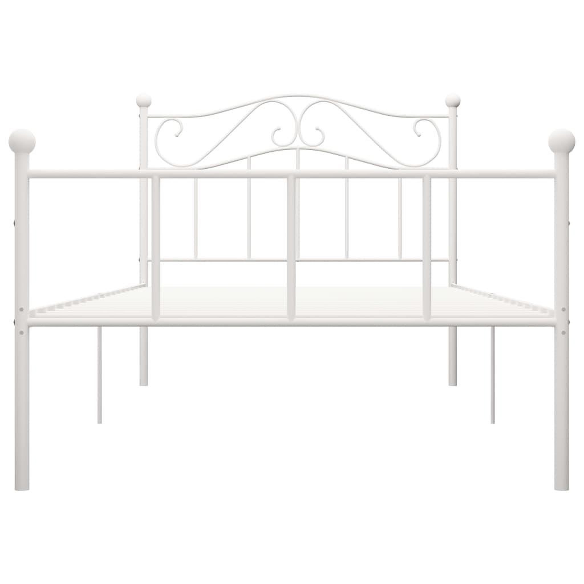 Voir la diapositive 3 : VIDAXL Cadre de lit Blanc Metal 90 x 200 cm