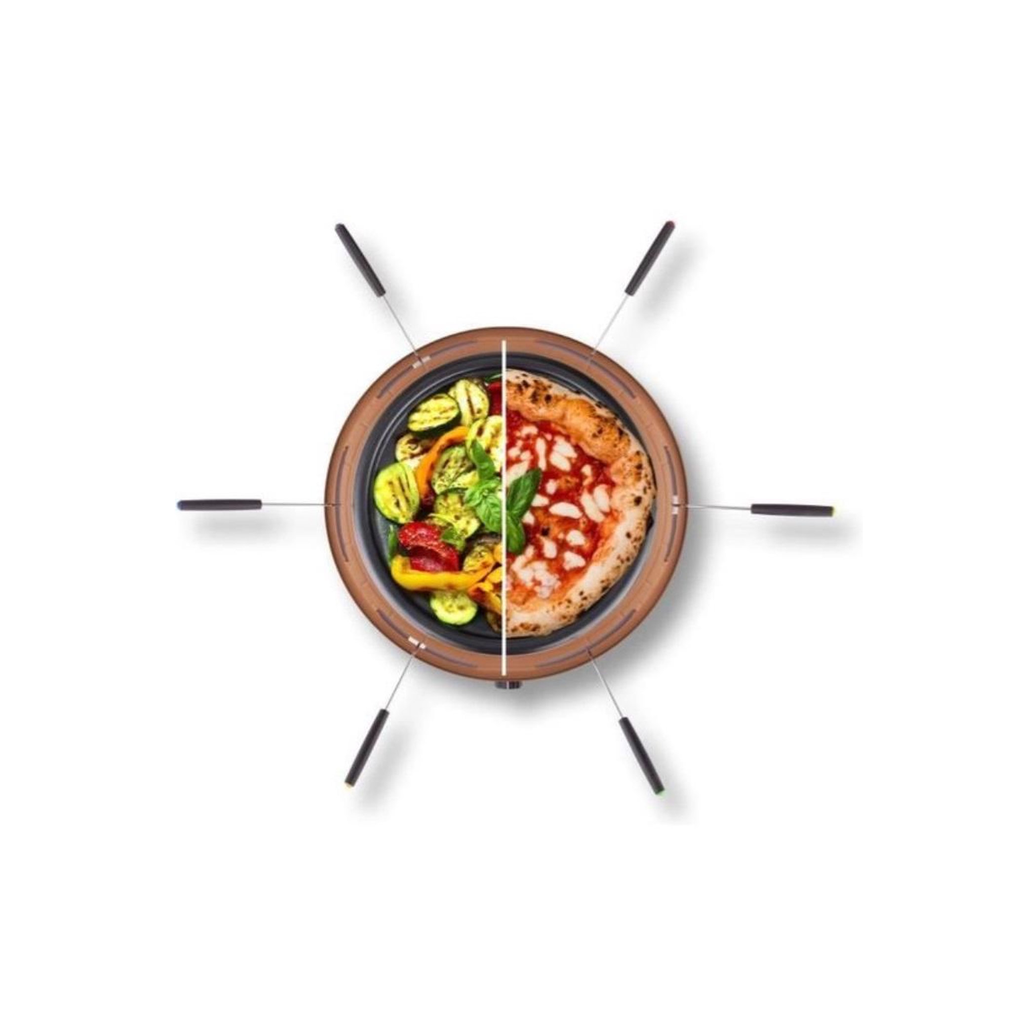 Voir la diapositive 2 : Fagor Mini four à pizza 1200w marron - FGAP120
