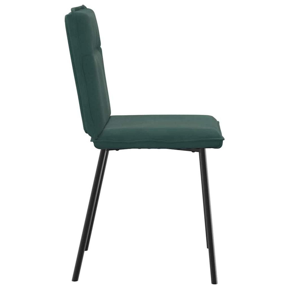 VIDAXL Chaises a manger lot de 4 Vert fonce Velours