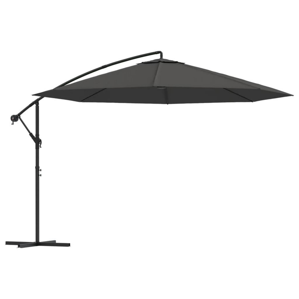 VIDAXL Parasol de jardin en porte-a-faux et poteau en aluminium