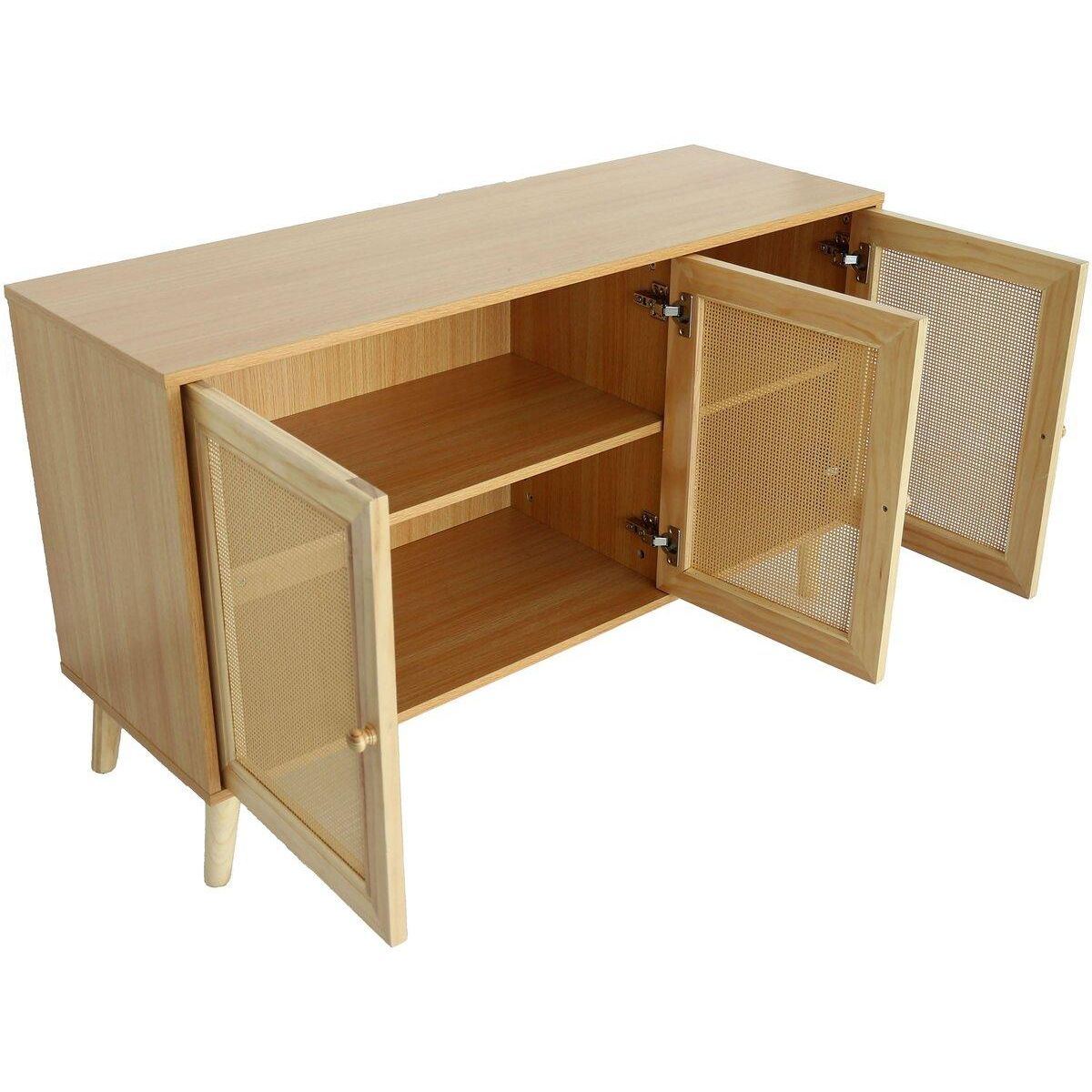 Habitat et Jardin Buffet style cannage  Neuille  - 120 x 40 x 71.5 cm - Beige