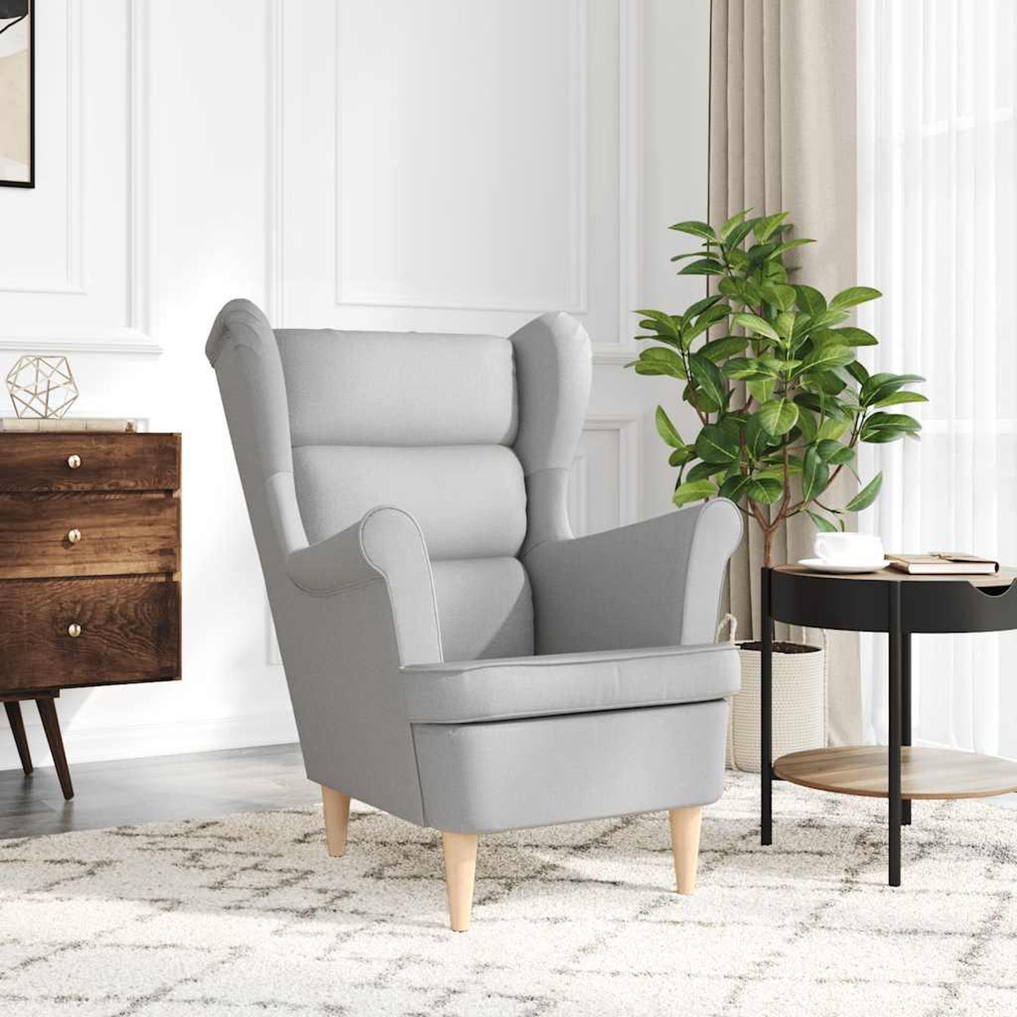 Voir la diapositive 3 : VIDAXL Fauteuil gris nuage 74x84x100 cm tissu