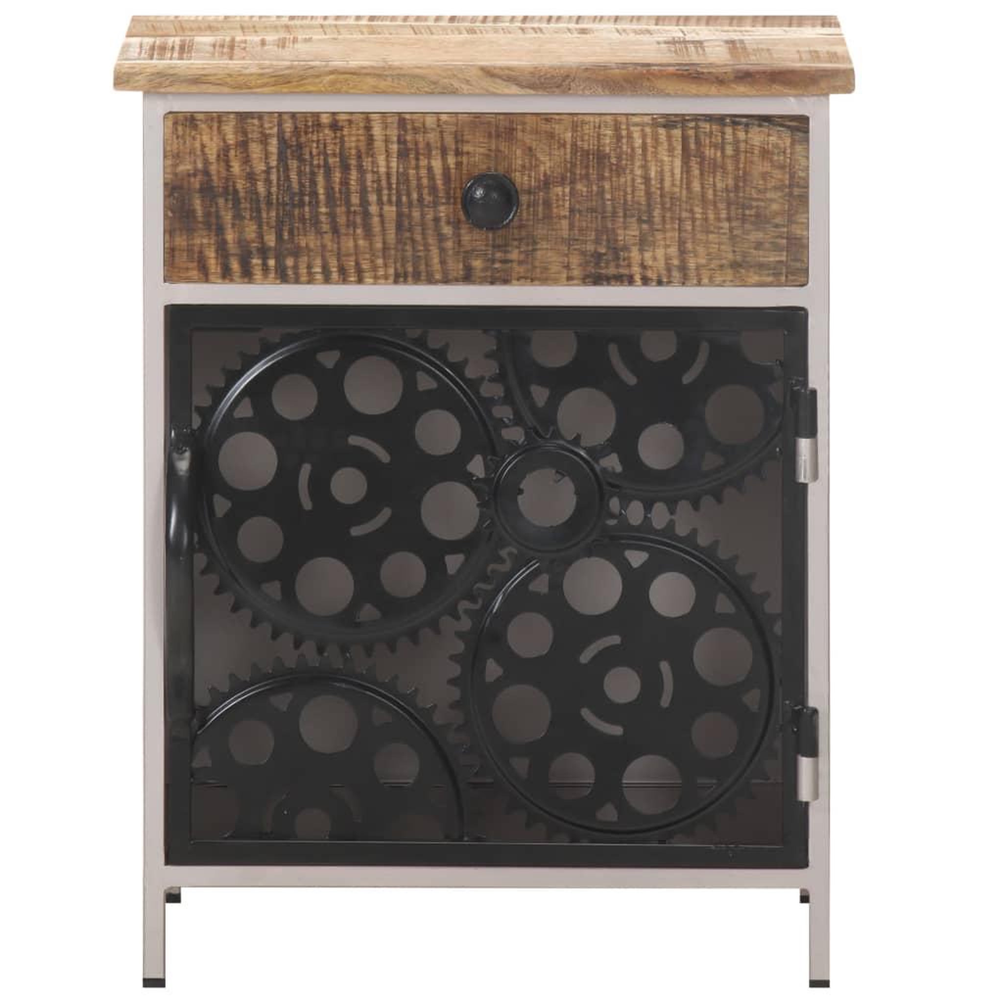 Voir la diapositive 2 : VIDAXL Table de chevet 40x30x50 cm bois de manguier brut