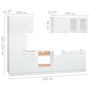 Voir la diapositive 6 : VIDAXL Ensemble de meubles de cuisine 8 pcs Blanc Agglomere