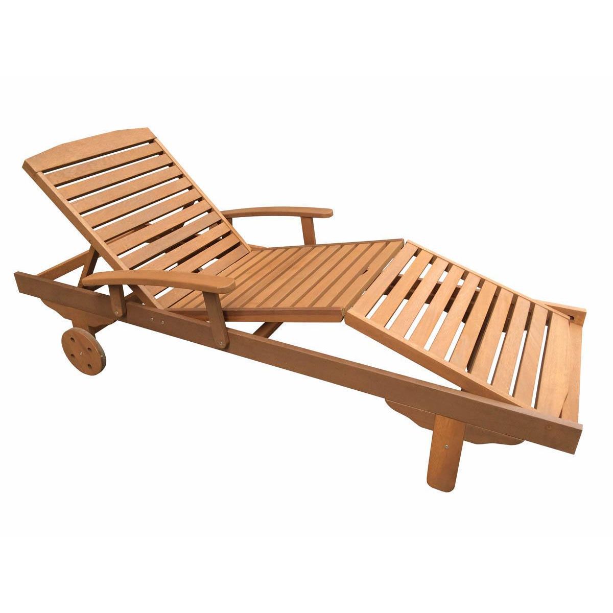 Habitat et Jardin Bain de soleil pliant en bois exotique  Singapour  - Maple - Marron clair - Lot de 2