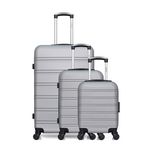 HERO HERO - Lot de 3 - Valise grand format, valise cabine et valise cabine XXS RENOSO. Coloris disponibles : Beige, Gris, Rose, Noir