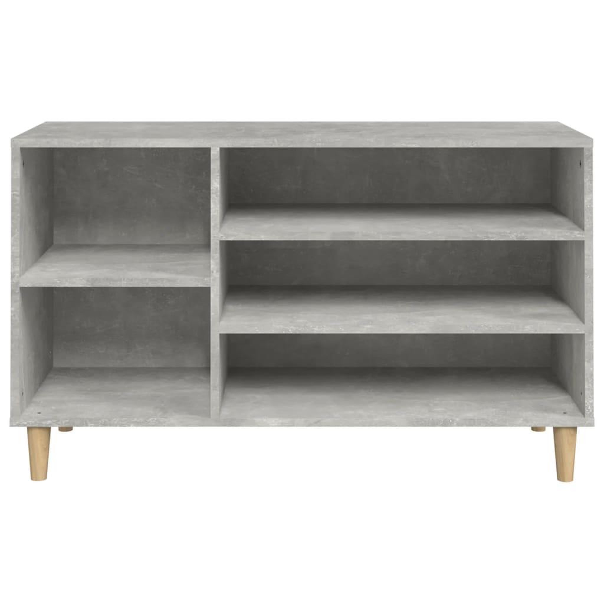 Voir la diapositive 5 : VIDAXL Armoire a chaussures Gris beton 102x36x60 cm Bois d'ingenierie
