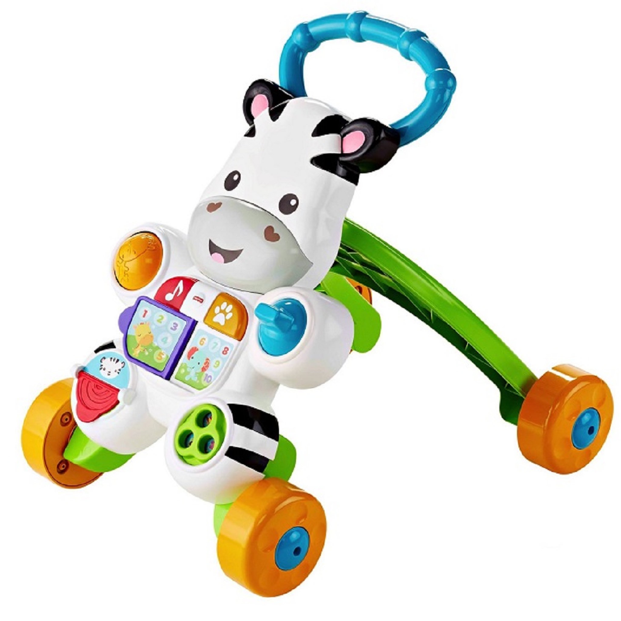 Voir la diapositive 1 : Fisher price Mon trotteur zèbre parlant 