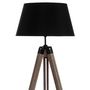 Voir la diapositive 4 : ATMOSPHERA Lampadaire Trépied Bois  Runo  145cm Noir