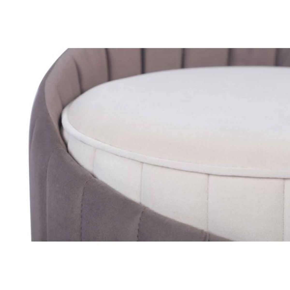 Paris Prix Tabouret Support Dorsal  Corvin  45cm Ivoire & Taupe