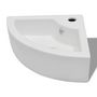 Voir la diapositive 2 : VIDAXL Lavabo avec trou de trop-plein 45x32x12,5 cm Blanc