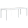 Voir la diapositive 1 : VIDAXL Table de jardin Blanc 220x90x72 cm Plastique Aspect de rotin