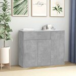 VIDAXL Buffet Gris beton 88x30x70 cm Bois d'ingenierie