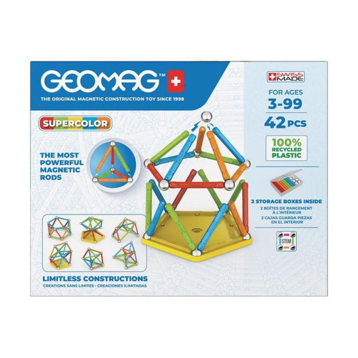 Geomag Geomag Super Color Recycled 42 pieces multicolores