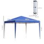 Voir la diapositive 3 : OUTSUNNY Tonnelle barnum de jardin pliant anti-UV + sac de transport acier Oxford 3 x 3 x 2,55 m bleu