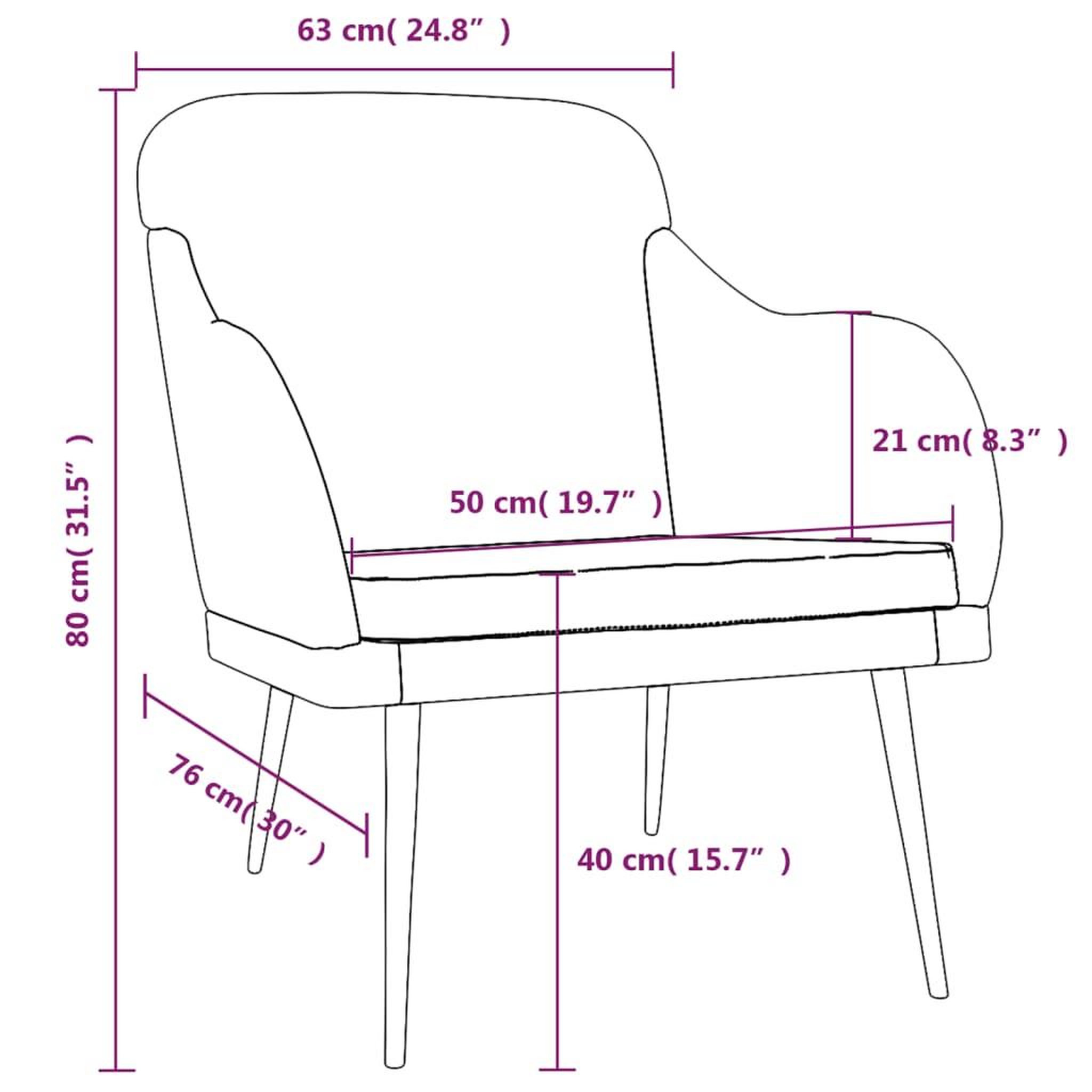 Voir la diapositive 6 : VIDAXL Fauteuil Bleu 63x76x80 cm Velours