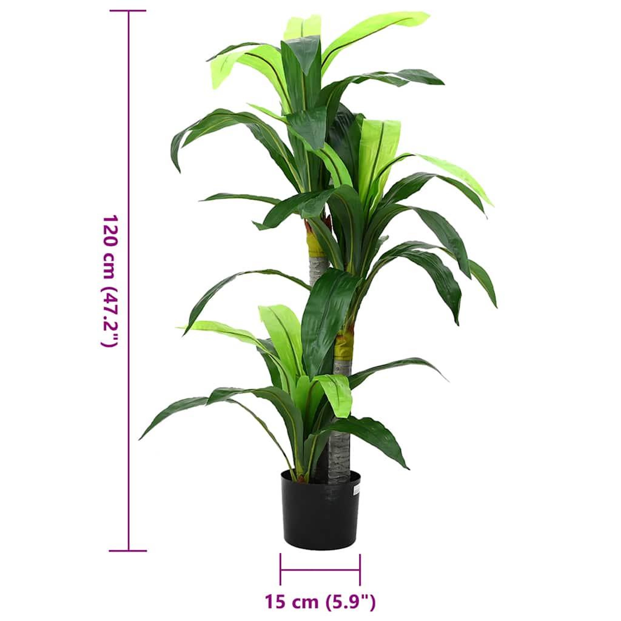 Voir la diapositive 5 : VIDAXL Arbre artificiel dracaena 36 feuilles 120 cm vert