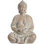 Voir la diapositive 2 : ATMOSPHERA Statuette de Bouddha Eté Indien - H. 39 cm - Beige effet blanchi
