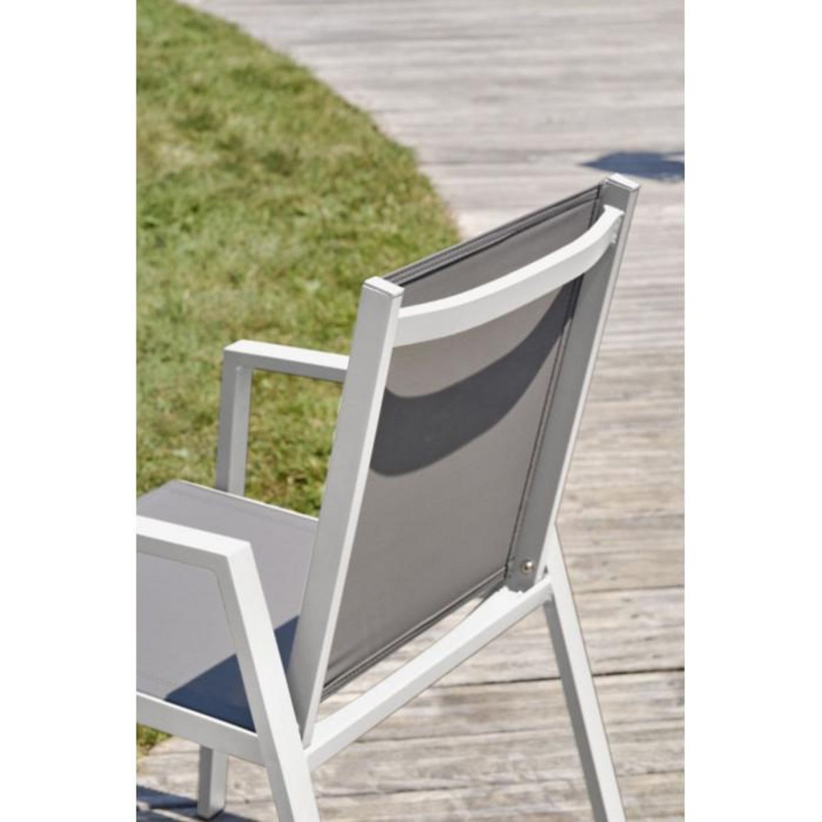 Paris Prix Fauteuil de Jardin Empilable  Floride  86cm Blanc
