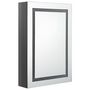 Voir la diapositive 3 : VIDAXL Armoire de salle de bain à miroir LED gris brillant 50x13x70 cm