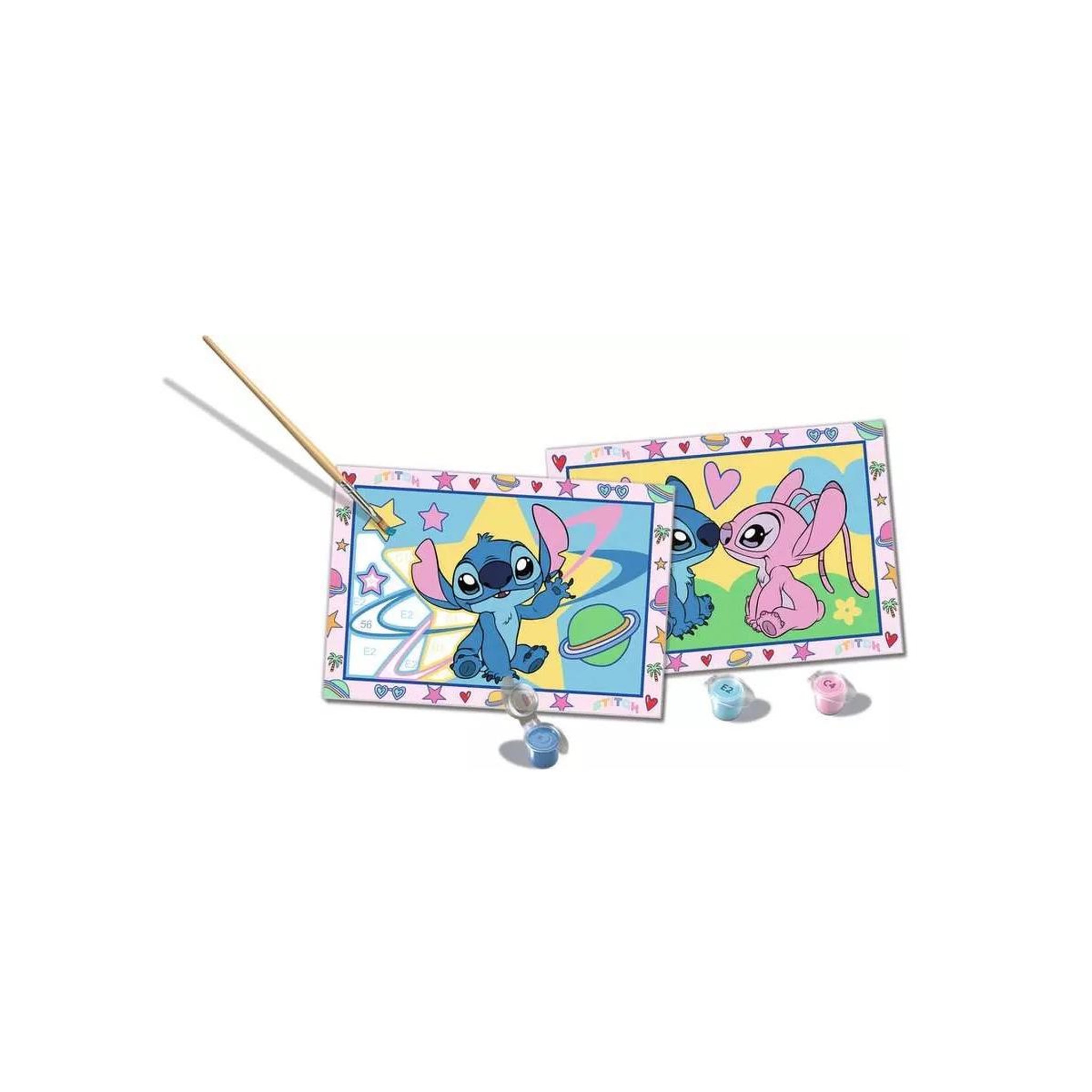 Voir la diapositive 4 : RAVENSBURGER CreArt Junior Peinture au numero Stitch et Angel