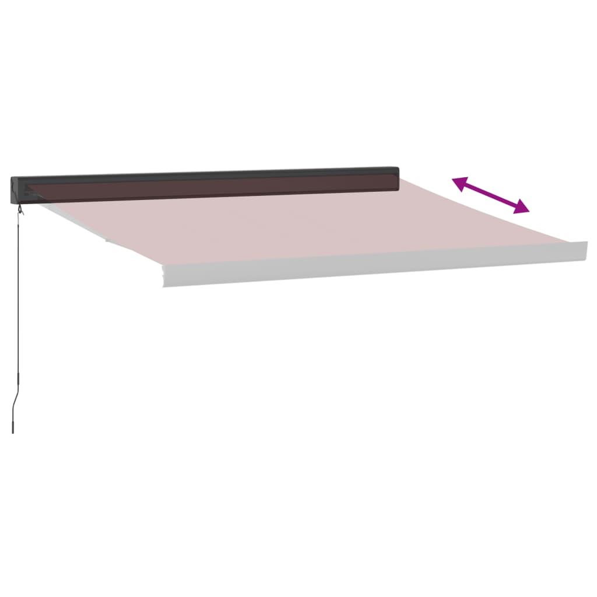 Voir la diapositive 5 : VIDAXL Auvent manuel retractable bordeaux 300x250 cm
