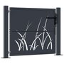 Voir la diapositive 2 : VIDAXL Portail de jardin anthracite 105x80 cm acier conception d'herbe