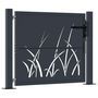 Voir la diapositive 2 : VIDAXL Portail de jardin anthracite 105x80 cm acier conception d'herbe