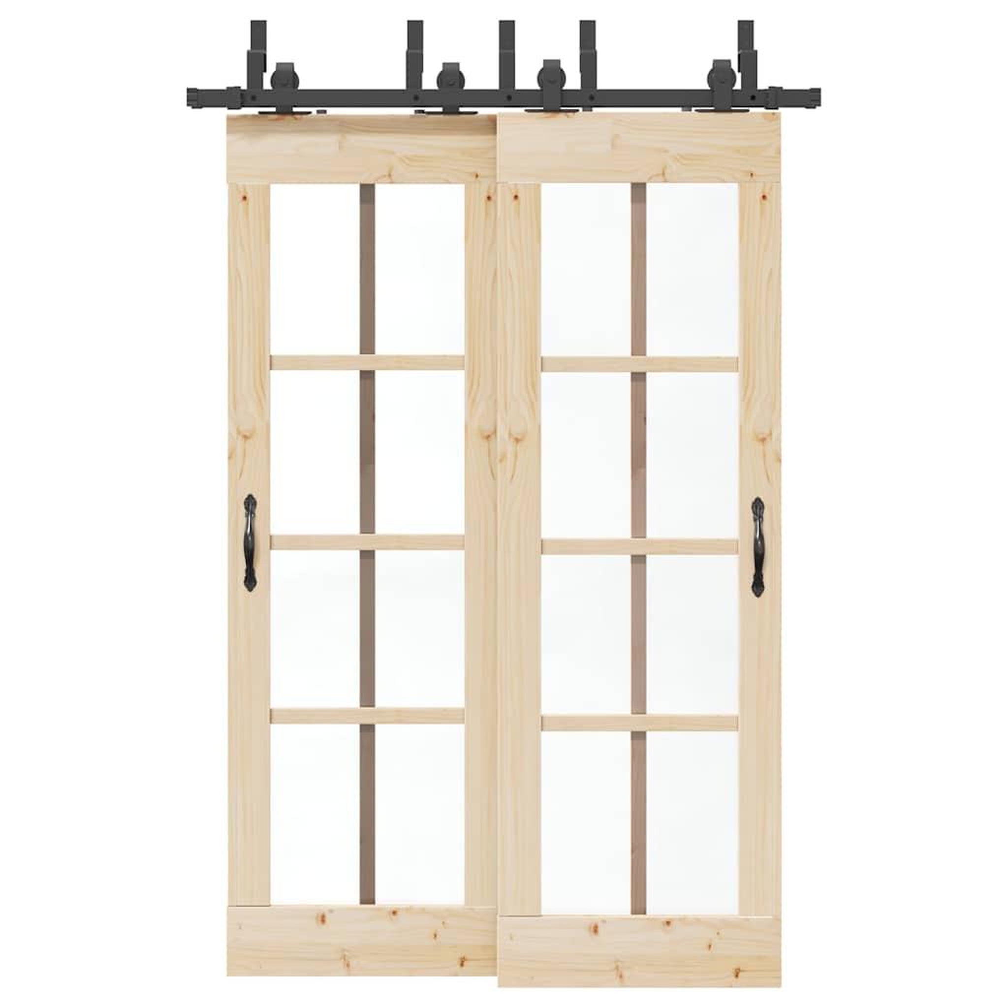 VIDAXL Kit de quincaillerie de porte coulissante 152,5 cm acier noir
