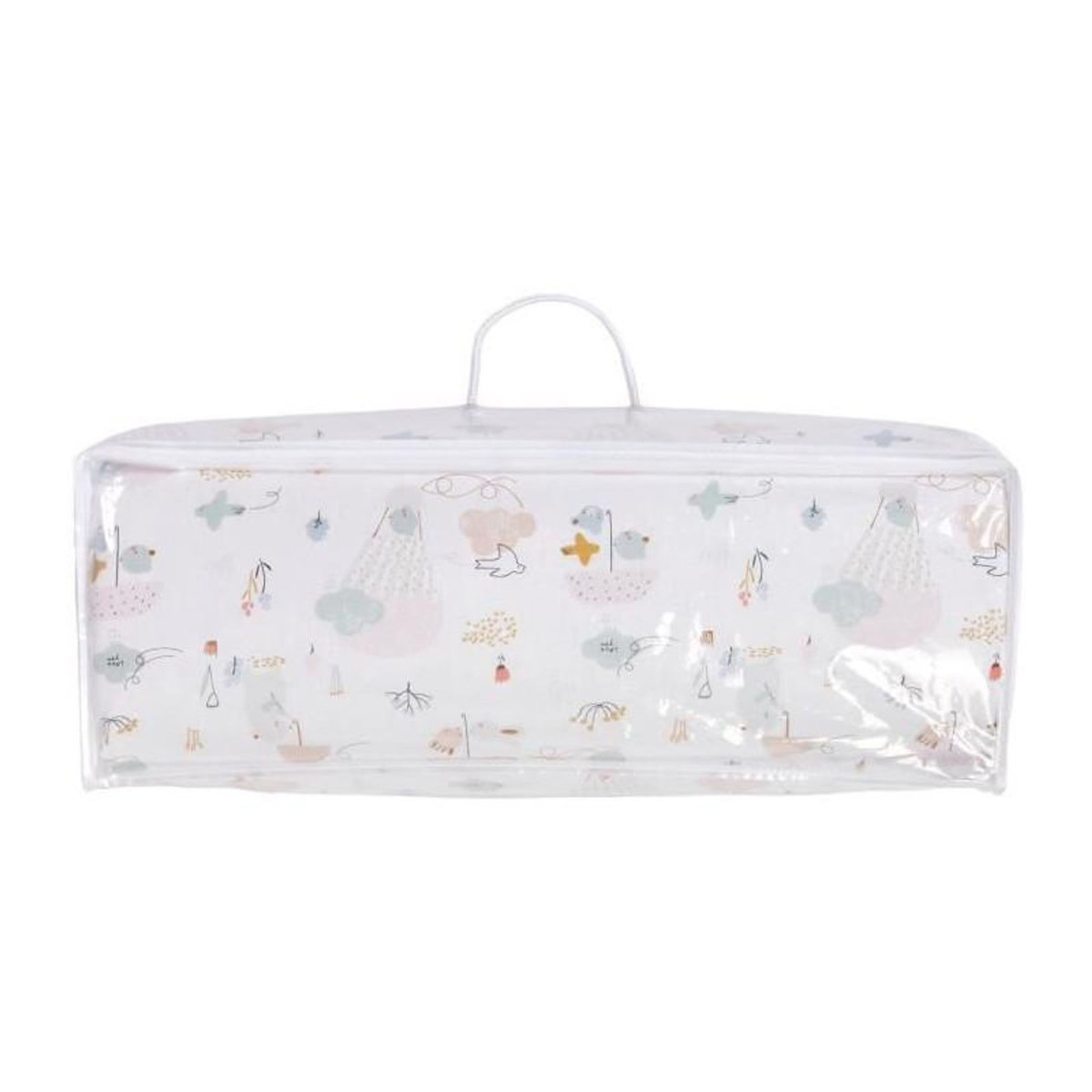 TINEO Matelas nomade Balloons - 120 x 60 x 4 cm - Blanc - TINEO