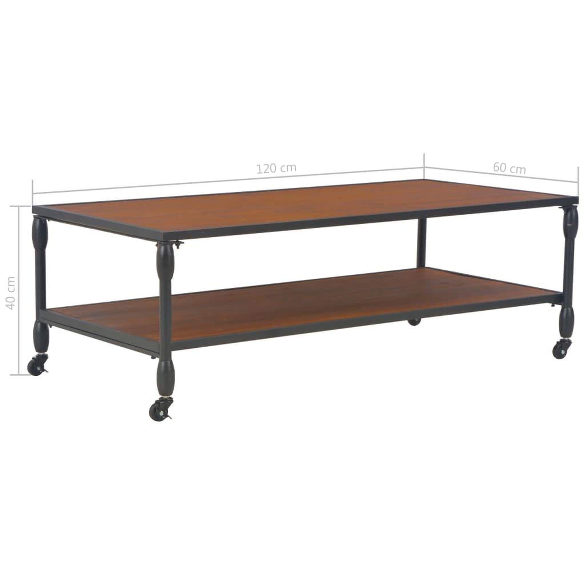 Voir la diapositive 6 : VIDAXL Table basse avec etagere 120x60x40 cm Bois de sapin massif