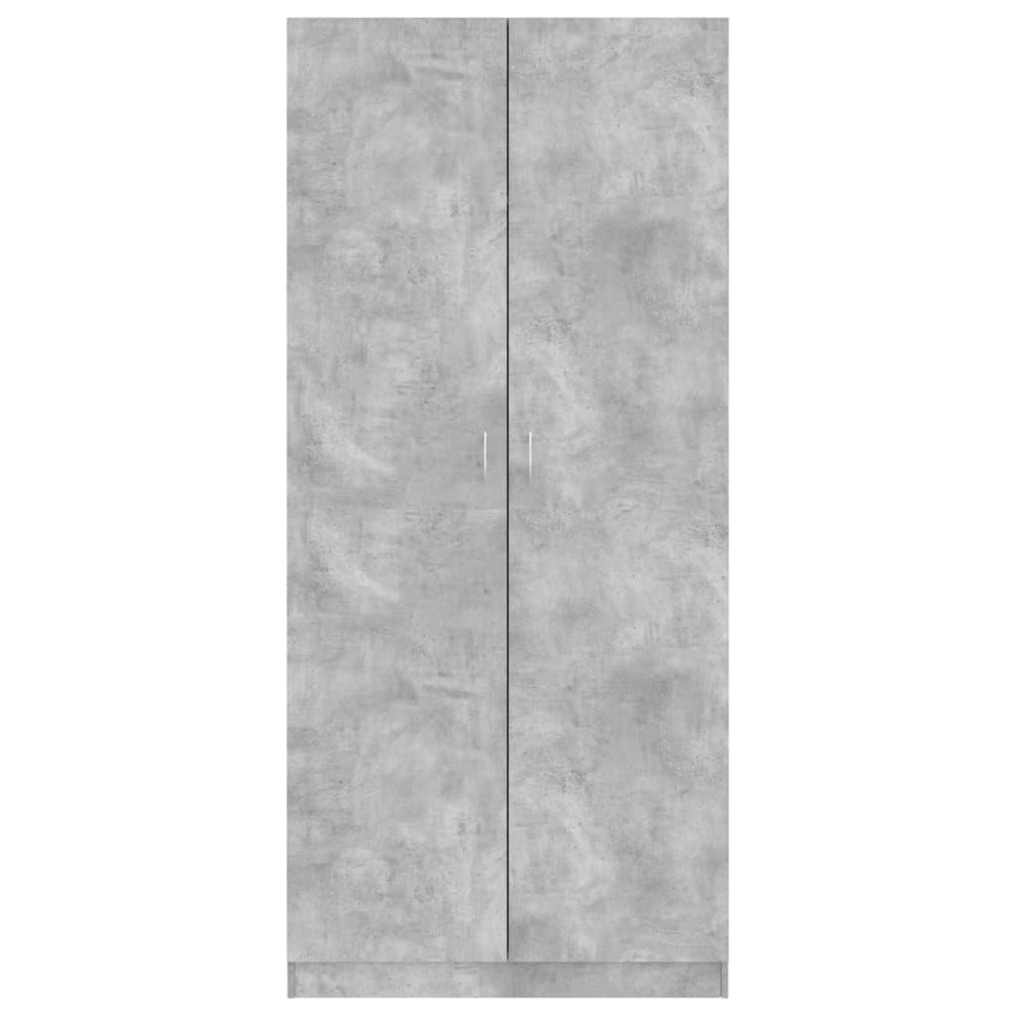 Voir la diapositive 5 : VIDAXL Garde-robe Gris beton 90x52x200 cm Bois d'ingenierie