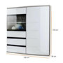 Voir la diapositive 2 : Paris Prix Buffet Design 2 Portes  Ontario  125cm Blanc