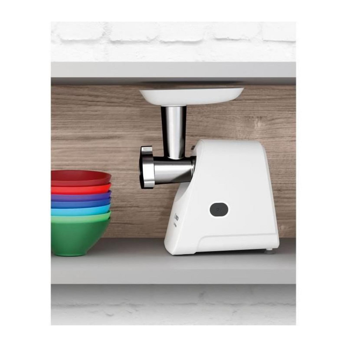 BOSCH Hachoir a viande - BOSCH - MFW2514W SmartPower - Blanc - moteur bloqué 1500 W - 1,7 kg/mn - 2 grilles de hachoir - râpeur/émi