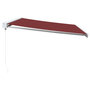 Voir la diapositive 4 : VIDAXL Auvent manuel retractable bordeaux 500x300 cm